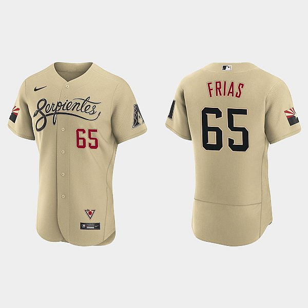 Mens Youth Arizona Diamondbacks #65 Luis Frias Nike Tan City Connect Jersey