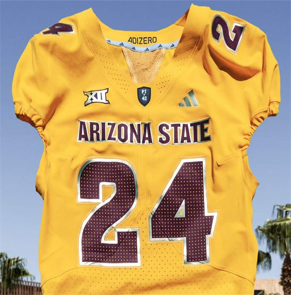 Mens Youth Arizona State Sun Devils Custom 2024 XII Gold Football Game Jersey