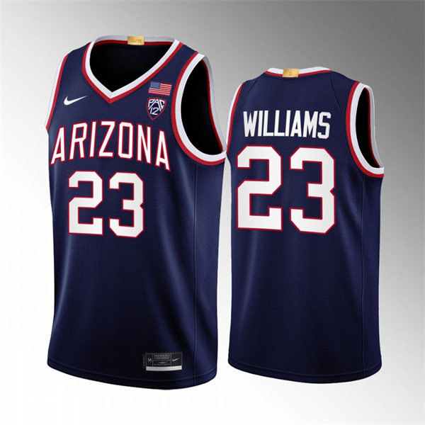 Mens Youth Arizona Wildcats #23 Derrick Williams Nike Navy 2022-23 College Basketball Game Jersey