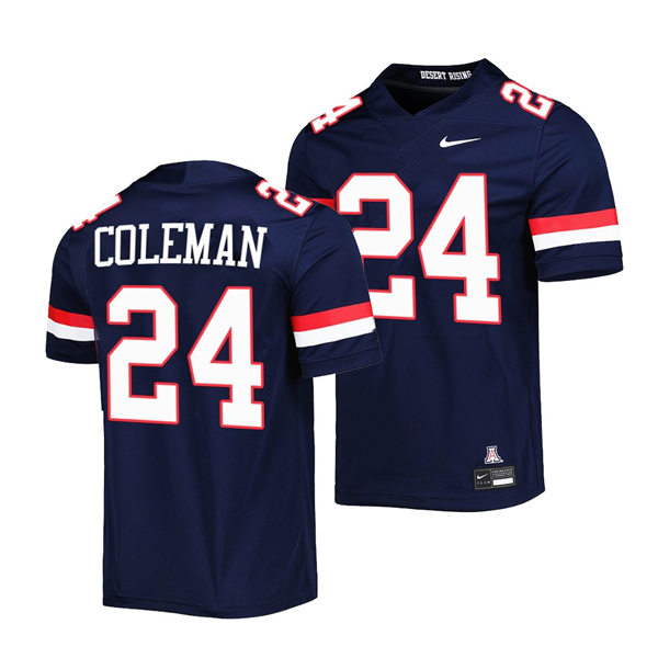 Mens Youth Arizona Wildcats #24 Jonah Coleman Nike 2022 College Football Game Jersey Navy