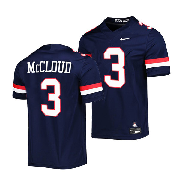 Mens Youth Arizona Wildcats #3 Jordan McCloud Nike 2022 College Football Game Jersey Navy