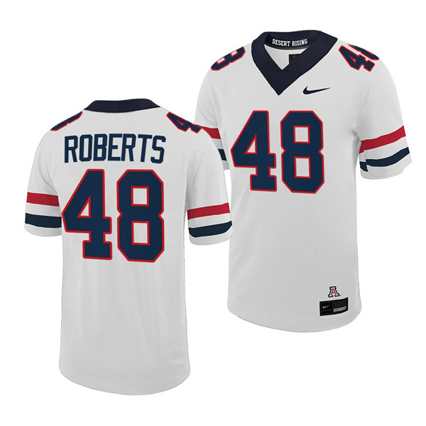 Mens Youth Arizona Wildcats #48 Jerry Roberts Nike White 2022 College Football Game Jersey