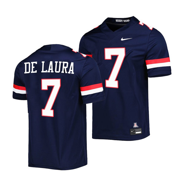 Mens Youth Arizona Wildcats #7 Jayden de Laura Nike 2022 College Football Game Jersey Navy