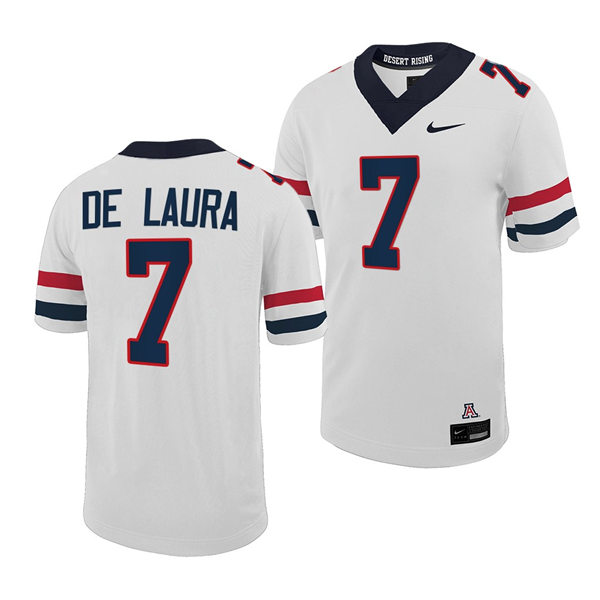Mens Youth Arizona Wildcats #7 Jayden de Laura Nike White 2022 College Football Game Jersey