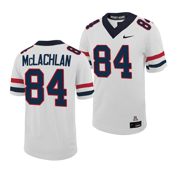 Mens Youth Arizona Wildcats #84 Tanner McLachlan Nike White 2022 College Football Game Jersey