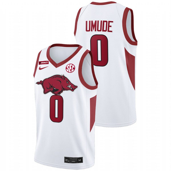 Mens Youth Arkansas Razorbacks #0 Stanley Umude White College Basketball Special Edition