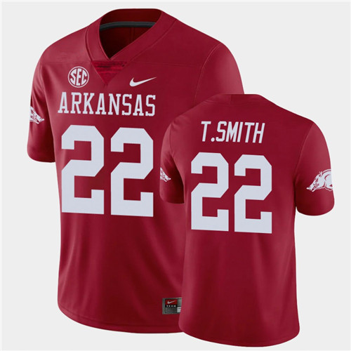Mens Youth Arkansas Razorbacks #22 Trelon Smith Nike 2020 Cardinal College Football Jersey