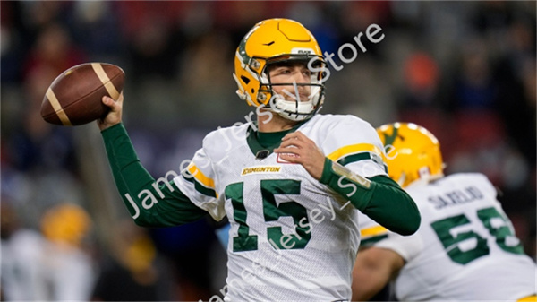 Mens Youth CFL Edmonton Elks Custom 2021 White Away Football Jersey