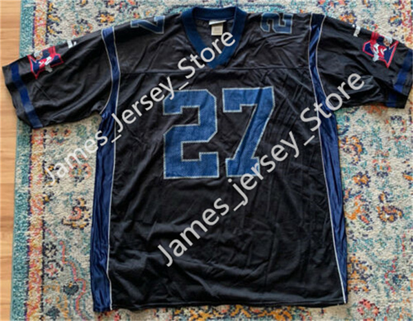 Mens Youth CFL Montreal Alouettes Custom Navy Away Football Jerseys