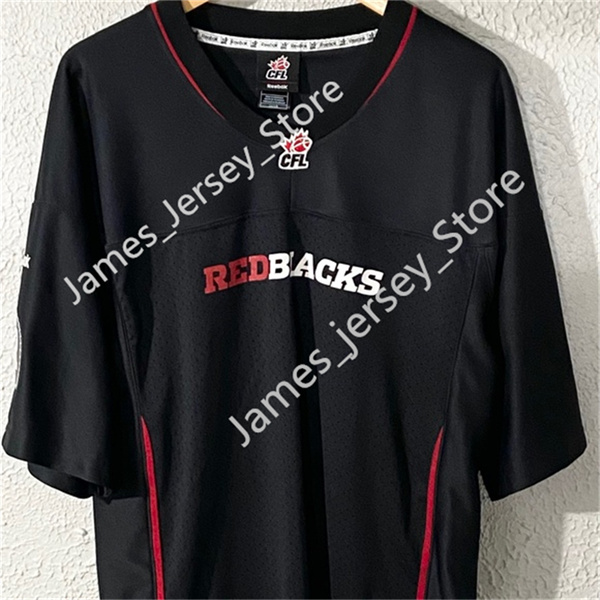 Mens Youth CFL Ottawa Redblacks Custom Black Football Jersey
