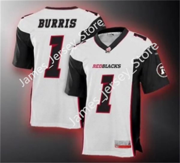 Mens Youth CFL Ottawa Redblacks Custom White Away Football Jerseys