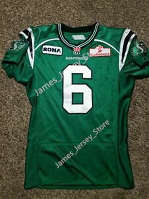Mens Youth CFL Saskatchewan Roughriders Custom Home Green Football Jersey