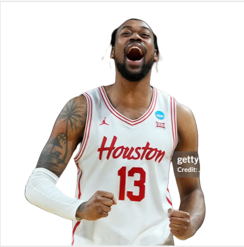 Mens Youth Houston Cougars #13 J'Wan Roberts 2025 White Houston Basketball Game Jersey 