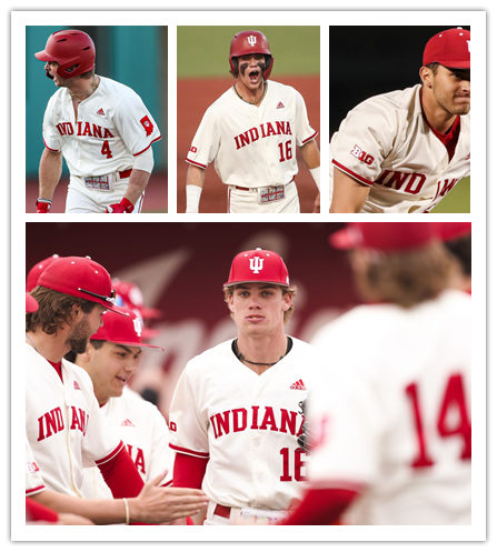 Mens Youth Indiana Hoosiers Custom adidas 2022 Cream Button College Baseball Game Jersey