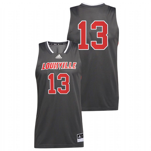Mens Youth Louisville Cardinals #13 Jarrod West Grey College Basketball Reverse Retro Jersey