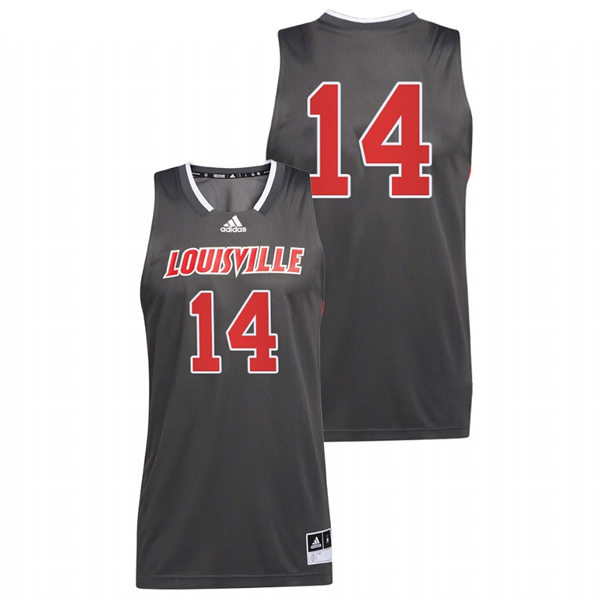 Mens Youth Louisville Cardinals #14 Dre Davis Grey College Basketball Reverse Retro Jersey