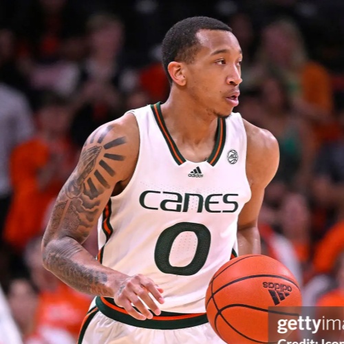 Mens Youth Miami Hurricanes #0 Matthew Cleveland Adidas 2022-23 White Canes Basketball Game Jersey 