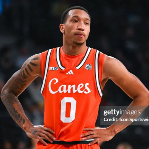 Mens Youth Miami Hurricanes #0 Matthew Cleveland Adidas 2025 Orange Canes Basketball Game Jersey 