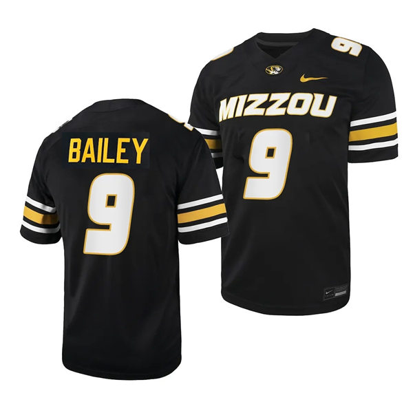 Mens Youth Missouri Tigers #9 Chad Bailey Nike Black College Football Game Jersey