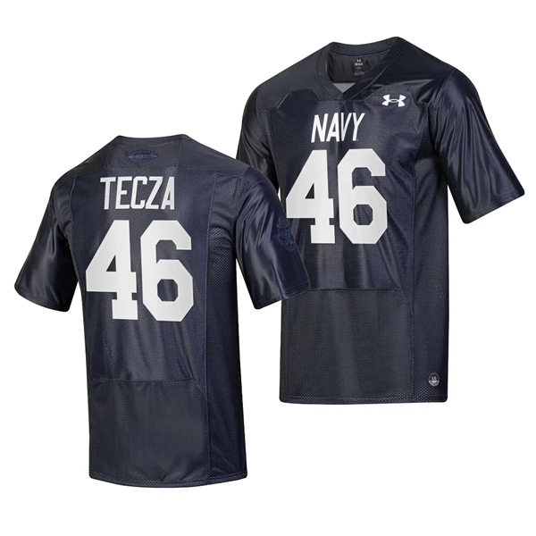 Mens Youth Navy Midshipmen #46 Alex Tecza 2023 Silent Service Football Jersey - Navy
