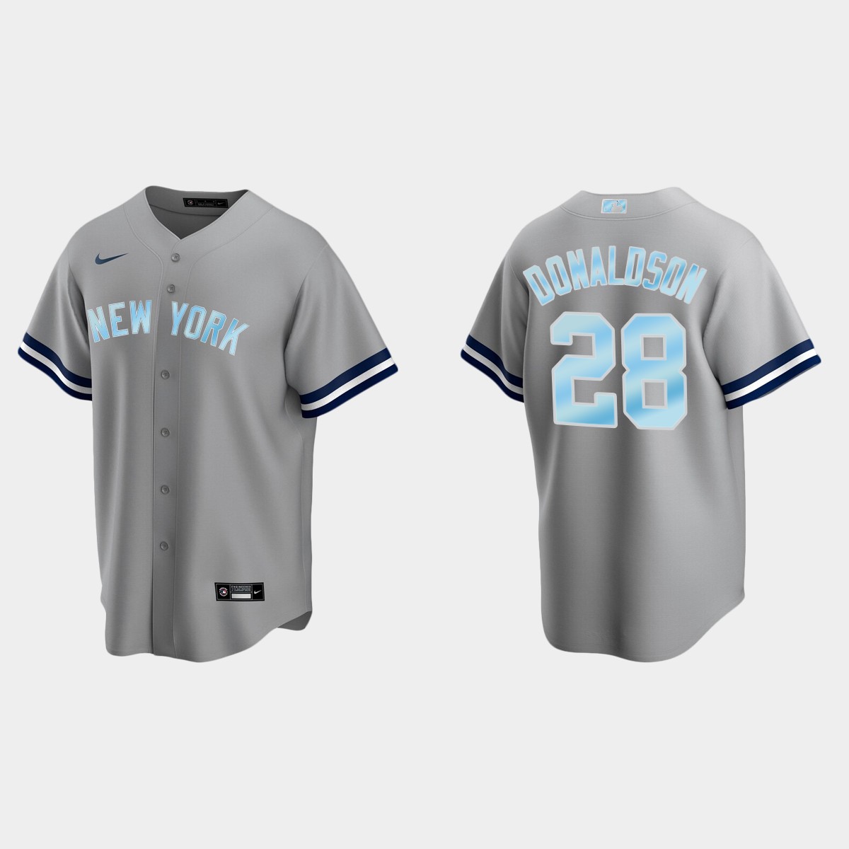 Mens Youth New York Yankees #28 Josh Donaldson Gray Stitched 2022 Father's Day Jersey