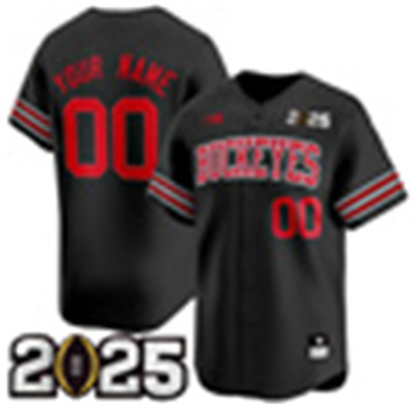 Mens Youth Ohio State Buckeyes Custom Nike Black Baseball Jersey
