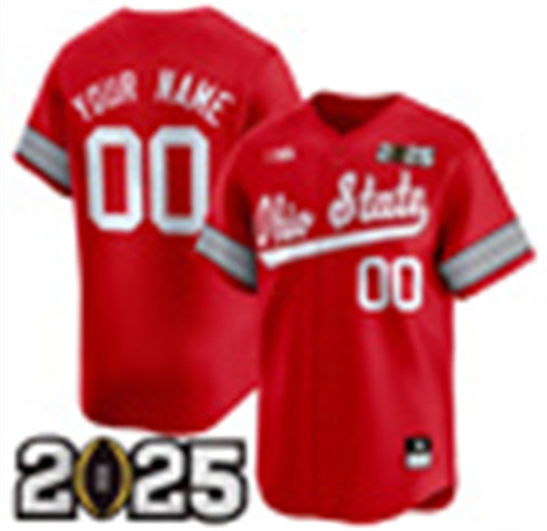 Mens Youth Ohio State Buckeyes Custom Nike RED Baseball JerseyS