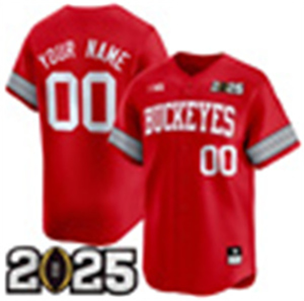 Mens Youth Ohio State Buckeyes Custom Nike red Baseball Jersey