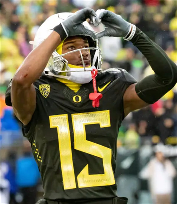 Mens Youth Oregon Ducks #15 Tez Johnson Nike Alternate College Football Game Jersey - Sequoia