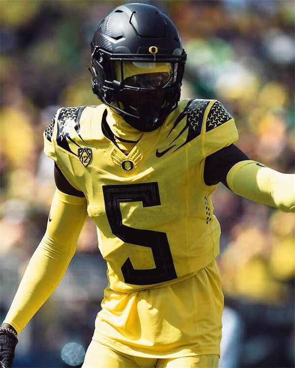 Mens Youth Oregon Ducks #5 Khyree Jackson Nike Yellow College Football Game Jersey 