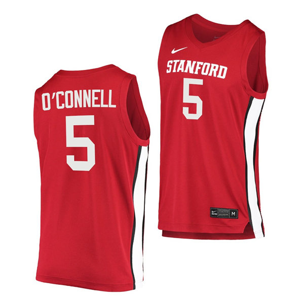 Mens Youth Stanford Cardinal #5 Michael O'Connell Cardinal College Basketball Alumni Jersey 