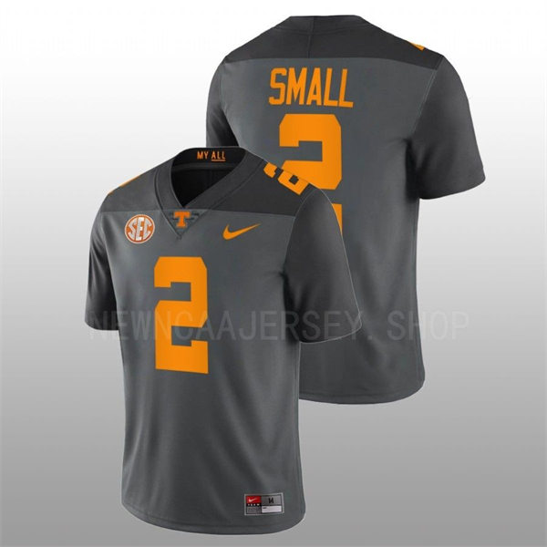 Mens Youth Tennessee Volunteers #2 Jabari Small Nike Smokey Grey Alternate College Football Game Jersey 