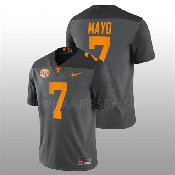 Mens Youth Tennessee Volunteers #7 Jerod Mayo Nike Smokey Grey Alternate College Football Game Jersey 
