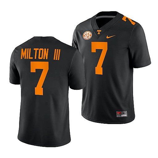 Mens Youth Tennessee Volunteers #7 Joe Milton III Nike Black Dark Mode College Football Jersey 