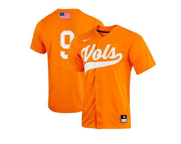 Mens Youth Tennessee Volunteers #9 Cortland Lawson 2022 Diamond Nike Orange Vols College Baseball Game Jersey 