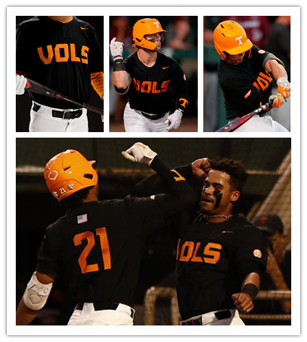 Mens Youth Tennessee Volunteers Custom 2022 Nike Black Vols College Baseball Game Jersey 