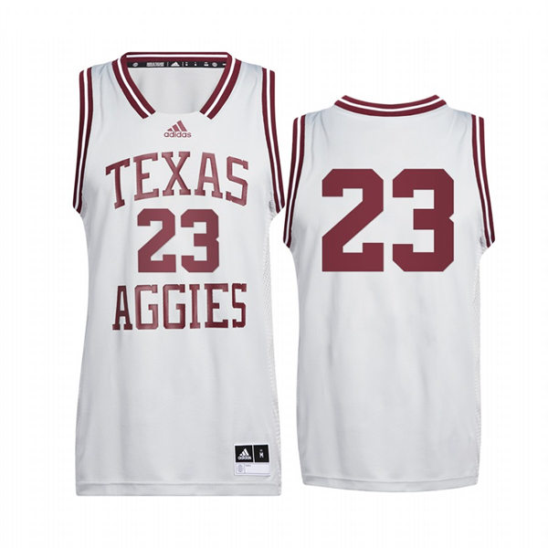Mens Youth Texas A&M Aggies #23 Tyrece Radford Gray Adidas 2022 Reverse Retro College Basketball Jersey 