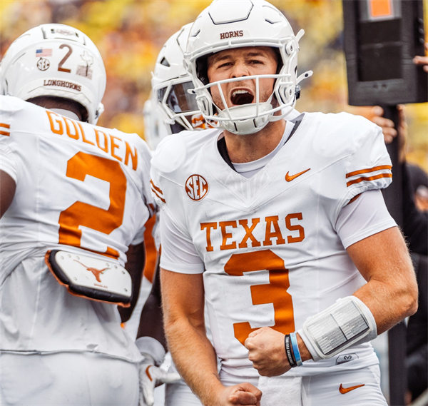 Mens Youth Texas Longhorns Custom Nike 2024 SEC White College Football Game Jersey