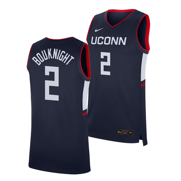 Mens Youth UConn Huskies #2 James Bouknight 2021 Navy Uconn College Basketball Game Jersey 