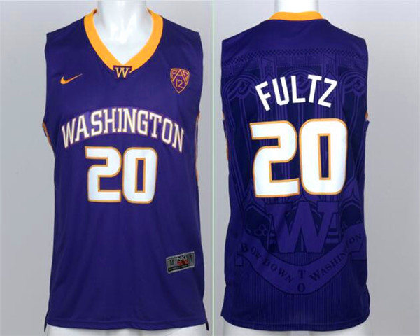 Mens Youth Washington Huskies #20 Markelle Fultz 2017 Purple College Basketball Alumni Jersey 