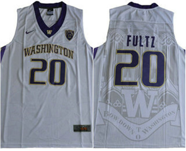 Mens Youth Washington Huskies #20 Markelle Fultz 2017 White College Basketball Alumni Jersey 