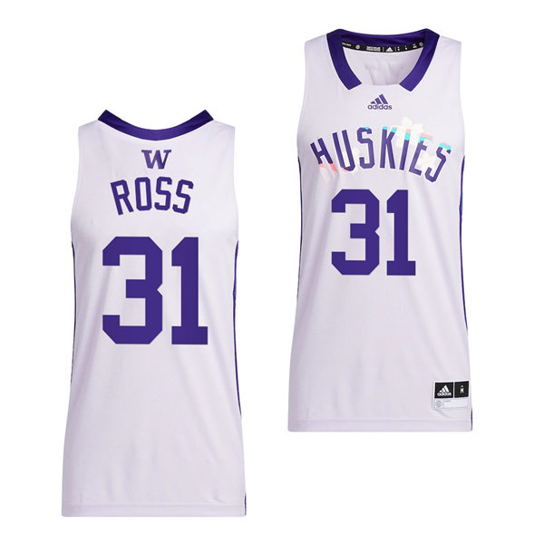 Mens Youth Washington Huskies #31 Terrence Ross 2022 White Honoring Black Excellence Basketball Jersey 