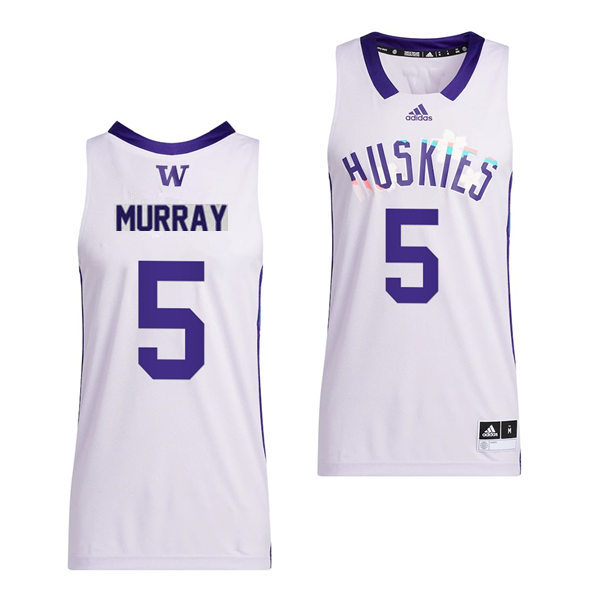 Mens Youth Washington Huskies #5 Dejounte Murray 2022 White Honoring Black Excellence Basketball Jersey 