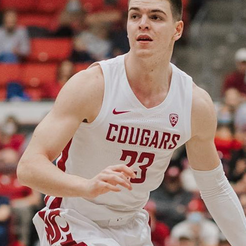 Mens Youth Washington State Cougars #23 Andrej Jakimovski Nike 2022 White College Basketball Game Jersey 
