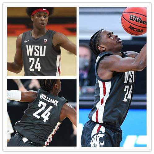 Mens Youth Washington State Cougars #24 Noah Williams Nike 2022 Grey College Basketball Game Jersey 