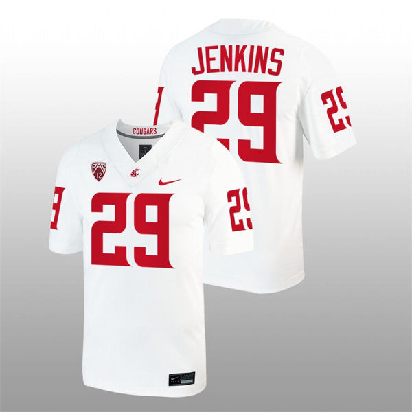 Mens Youth Washington State Cougars #29 Jaylen Jenkins Nike White College Football Game Jersey 