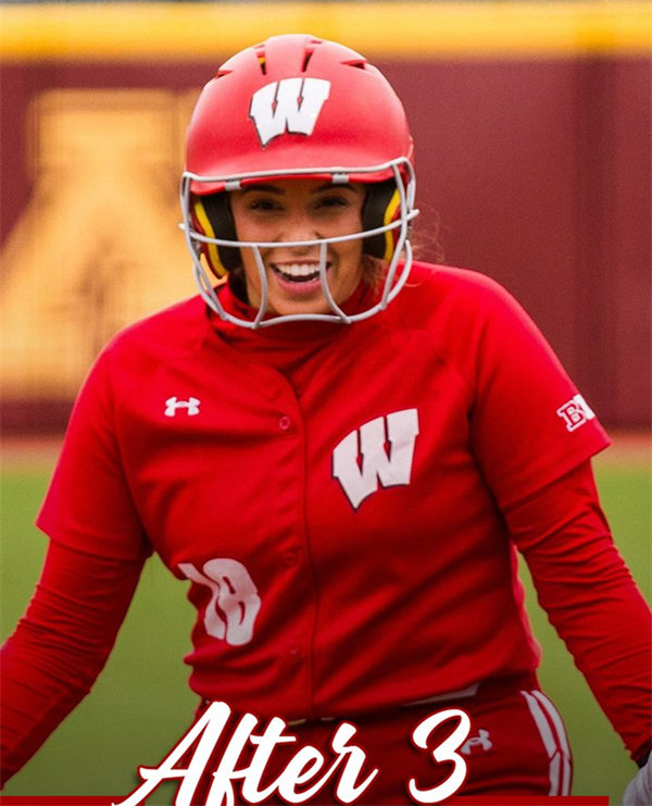 Mens Youth Wisconsin Badgers Custom Red Softball Jersey