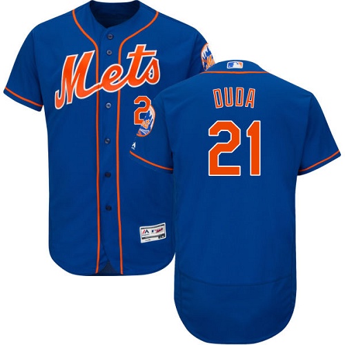 Mets #21 Lucas Duda Blue Flexbase Authentic Collection Stitched MLB Jersey
