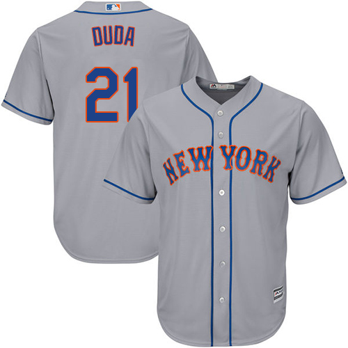 Mets #21 Lucas Duda Grey Cool Base Stitched Youth MLB Jersey
