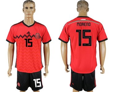 Mexico #15 Moreno Away Soccer Country Jersey